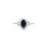  Ring .25ctw Diamonds .84ct Sapphire 14kw Sz7 123030207