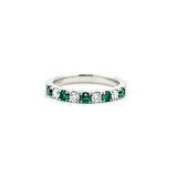  Ring .23ctw SI1-SI2 Diamonds .26ctw Emerald 900pt Sz5.75 123020012