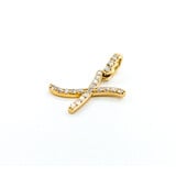  Pendant "X" .21ctw Diamonds 14ky 20x9mm 122060154