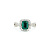 Ring .75ctw Round Diamonds .96ct Emerald 14kw Sz7 10x10mm 124060180