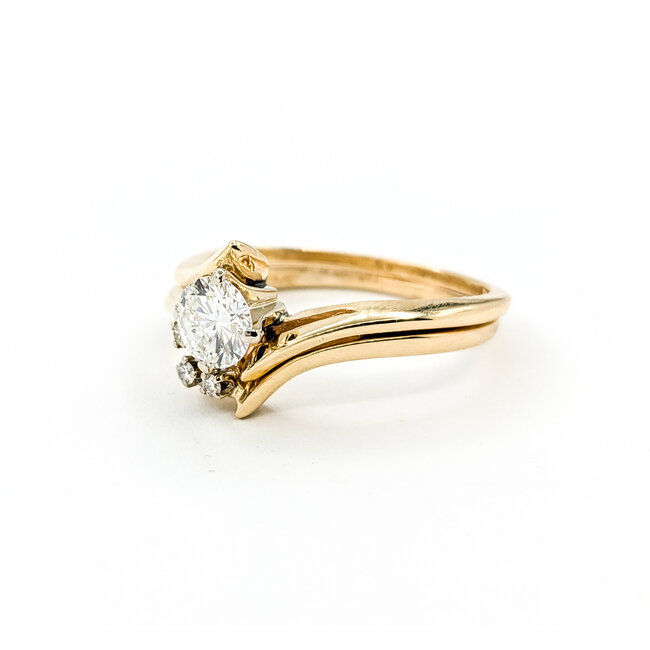 Ring Set Engagement .61ct Round Diamond .06ctw Diamonds 14ky sz8.5 224080304