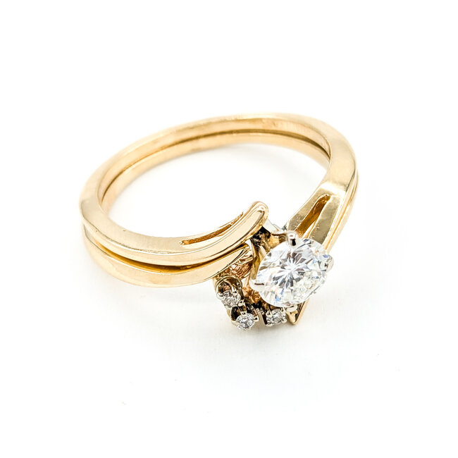 Ring Set Engagement .61ct Round Diamond .06ctw Diamonds 14ky sz8.5 224080304