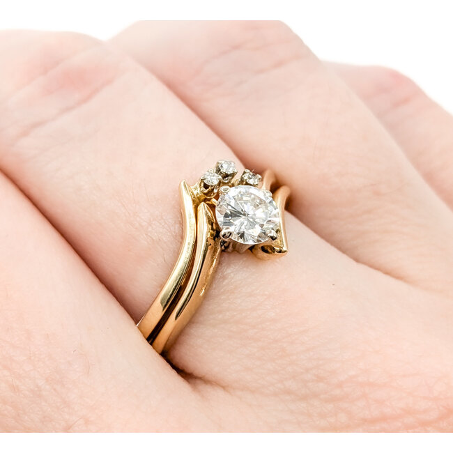 Ring Set Engagement .61ct Round Diamond .06ctw Diamonds 14ky sz8.5 224080304