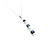 Pendant Drop W/Chain .01ctw Round Diamonds .33ctw Sapphire 25x3.5mm 14kw 18" 224081253