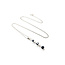 Pendant Drop W/Chain .01ctw Round Diamonds .33ctw Sapphire 25x3.5mm 14kw 18" 224081253