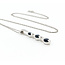 Pendant Drop W/Chain .01ctw Round Diamonds .33ctw Sapphire 25x3.5mm 14kw 18" 224081253