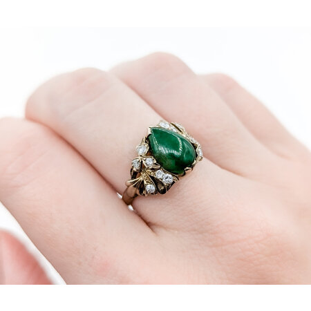 Ring .25ctw VS2 10x8mm 10x8mm Jade 14kw Sz6.5 222060102