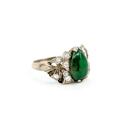 Ring .25ctw VS2 10x8mm 10x8mm Jade 14kw Sz6.5 222060102