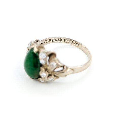Ring .25ctw VS2 10x8mm 10x8mm Jade 14kw Sz6.5 222060102