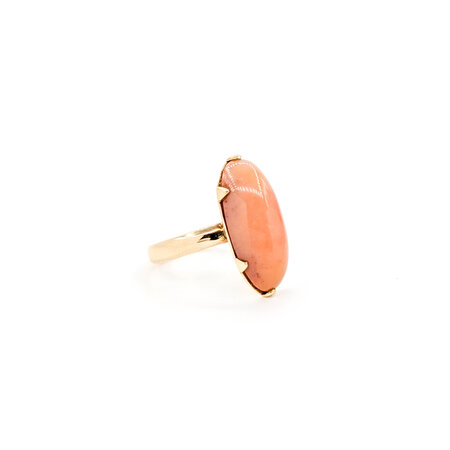 Ring Vintage 20x9mm Stone 14ky Sz6 223040096