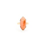  Ring Vintage 20x9mm Stone 14ky Sz6 223040096