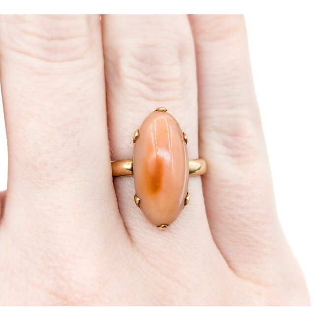 Ring Vintage 20x9mm Stone 14ky Sz6 223040096