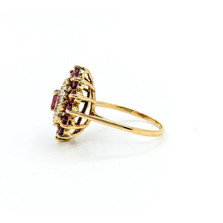 Ring .02ctw Round Diamonds 1.02ctw Ruby 10ky sz8 224080163