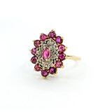  Ring .02ctw Round Diamonds 1.02ctw Ruby 10ky sz8 224080163