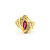 Ring .12ctw Round Diamonds .29ct Ruby 14ky sz5.25 224080160