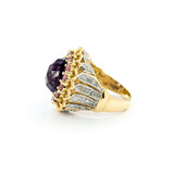  Ring .08ctw Round Diamonds 7.0ct Amethyst 1.26ctw Pink Tourmaline 14ky sz7 224080162