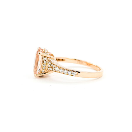 Ring Effy .25ctw Round Diamonds 3.20ct Morganite 18kr sz7 224080164