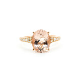  Ring Effy .25ctw Round Diamonds 3.20ct Morganite 18kr sz7 224080164