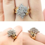  Ring Cocktail 1.00ctw Round Diamonds 10ky sz7.5 224080004