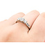 Ring Engagement 3-Stone .85ctw Round Diamonds 14kw sz7 124070302