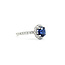 Ring Halo Gabriel & Co. .34ctw Round Diamonds 1.50ct Sapphire 14kw sz3.5 224080157