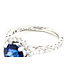 Ring Halo Gabriel & Co. .34ctw Round Diamonds 1.50ct Sapphire 14kw sz3.5 224080157