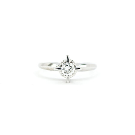 Ring Engagement .16ct Round Diamond 14kw sz6 224080303