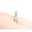 Ring Milgrain .29ctw Round & Baguette Diamonds 14kw 9x7.5mm Sz6.5 2.9g 125060023