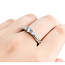 Ring Milgrain .29ctw Round & Baguette Diamonds 14kw 9x7.5mm Sz6.5 2.9g 125060023