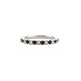  Ring Bridal Eternity .50ctw Round Diamonds .50ctw Ruby 18kw sz6.5 2.1mm 124060543