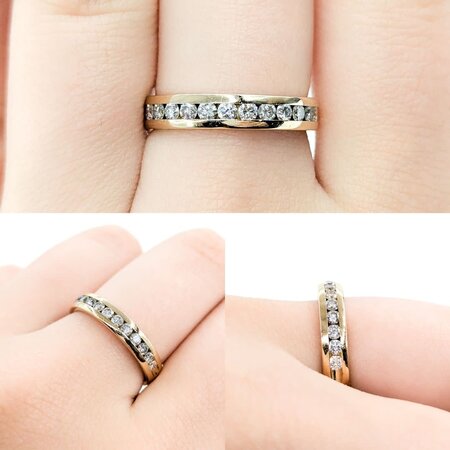 Ring Bridal Channel Set .50ctw Round Diamonds 14ky sz7 4mm 124060547