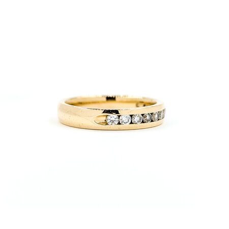 Ring Bridal Channel Set .50ctw Round Diamonds 14ky sz7 4mm 124060547