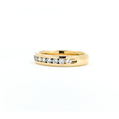 Ring Bridal Channel Set .50ctw Round Diamonds 14ky sz7 4mm 124060547