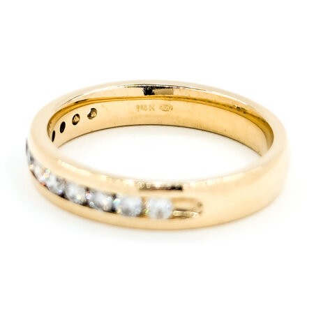 Ring Bridal Channel Set .50ctw Round Diamonds 14ky sz7 4mm 124060547