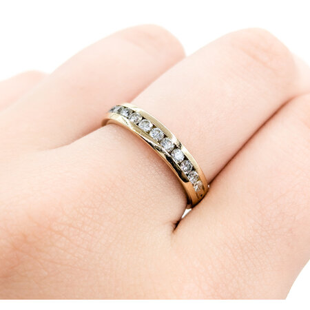 Ring Bridal Channel Set .50ctw Round Diamonds 14ky sz7 4mm 124060547