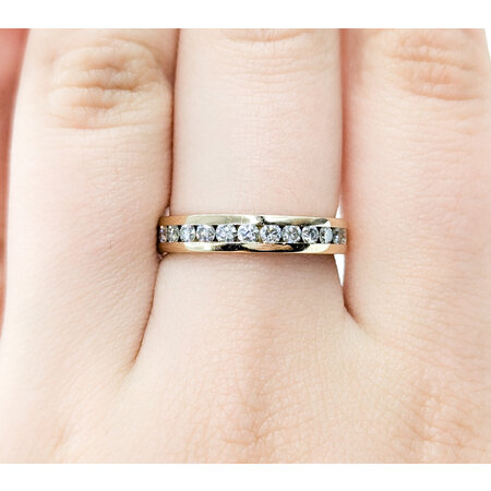 Ring Bridal Channel Set .50ctw Round Diamonds 14ky sz7 4mm 124060547
