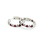 Earrings Hoop 1.24ctw Diamonds 1.38ctw Rubies 14kw .75" 123030211