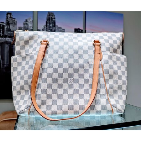 Handbag Louis Vuitton Totally MM Damier Azur 124085050