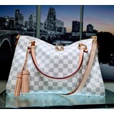  Handbag Louis Vuitton Lymington Damier Azur 124085044