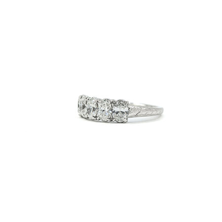 Ring 5 Stone Shared Prong 1.25ctw Oval Diamonds Platinum sz5.5 224090451