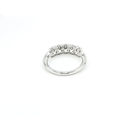 Ring 5 Stone Shared Prong 1.25ctw Oval Diamonds Platinum sz5.5 224090451