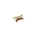  Ring .75ctw Marquise Diamonds .25ctw Rubies 14ky Sz6.75 223070059