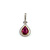 Pendant Drop .32ctw Diamonds 1.57ct Ruby 950pt 1x.5" 123110168