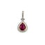Pendant Drop .32ctw Diamonds 1.57ct Ruby 950pt 1x.5" 123110168