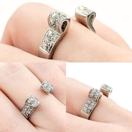 Ring Simon G .75ctw Round Diamonds Horseshoe 18kw sz7 124060011