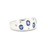  Ring Burnished .03ctw Diamonds .80ctw Tanzanite 14kw Sz7.25 222110044