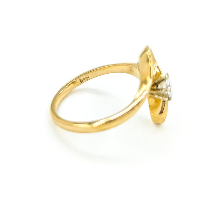 Ring Freeform.35ct RoundDiamond .20ctwDiamonds14kysz7.5224090002