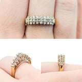  Ring 3 Row .27ctw Round Diamonds 14ky sz7 224090001