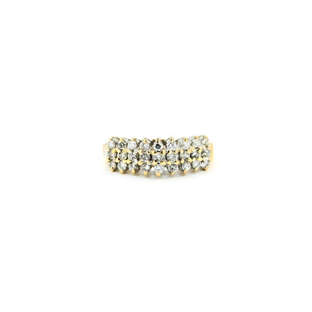 Ring 3 Row .27ctw Round Diamonds 14ky sz7 224090001