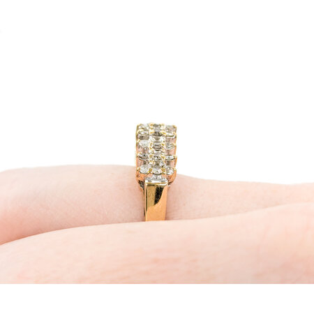 Ring 3 Row .27ctw Round Diamonds 14ky sz7 224090001